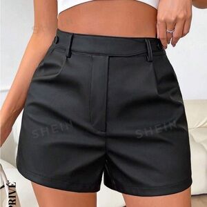 SHEIN high waist black shorts